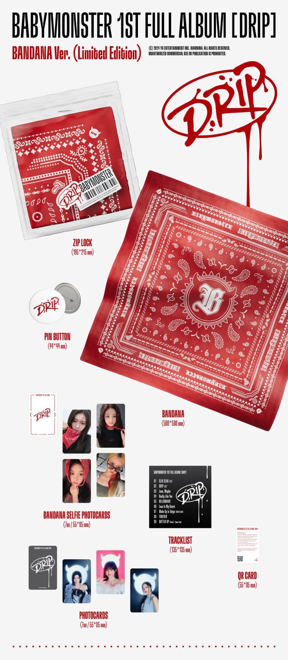 BABYMONSTER – 1st Full Album [DRIP] (BANDANA Ver.)