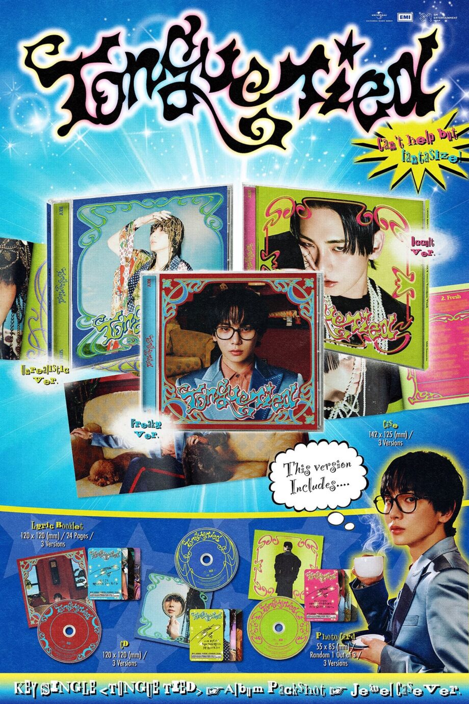 [JP] Key (SHINee) - JAPAN 1ST SINGLE ALBUM [Tongue Tied] (Unrealistic Ver.)