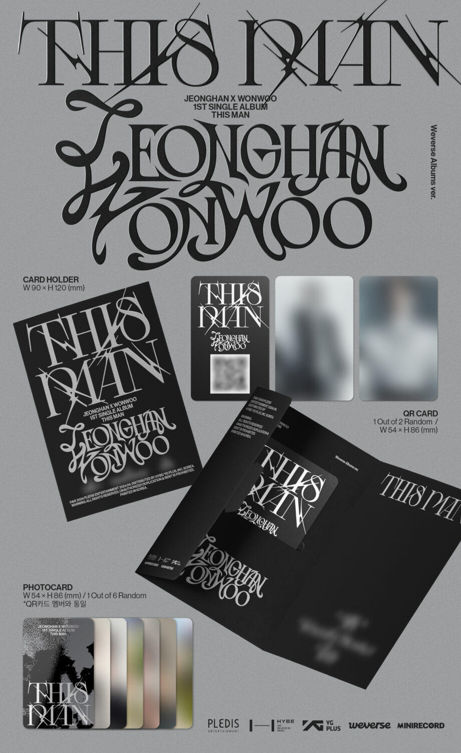 JEONGHAN X WONWOO (SEVENTEEN) - 1ST SINGLE ALBUM [THIS MAN] (Weverse Ver.)