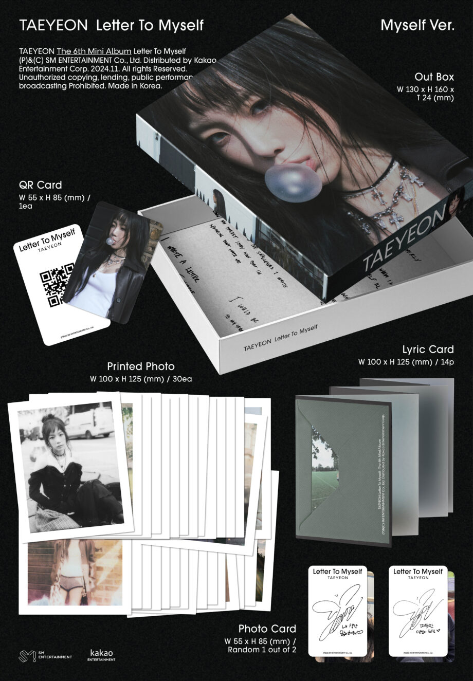 TAEYEON - 6th Mini Album [Letter To Myself] (Myself Ver.)