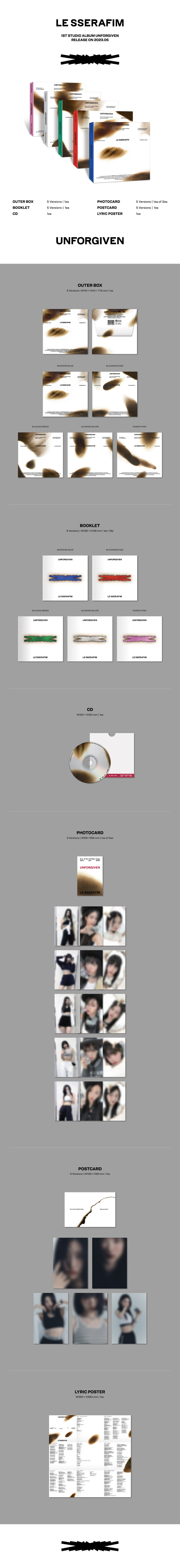 LE SSERAFIM - 1st Studio Album [UNFORGIVEN] (COMPACT Ver.)
