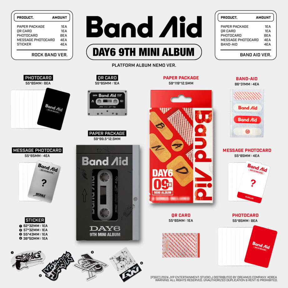 DAY6 - 9TH MINI ALBUM [Band Aid] (Platform Ver.)