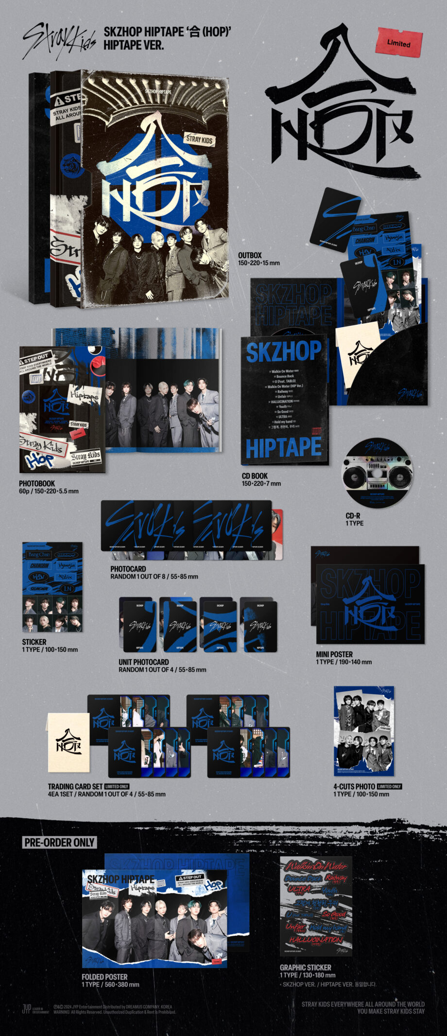 Stray Kids - SKZHOP HIPTAPE ‘合 (HOP)’ (HIPTAPE VER.) (LIMITED VER.)