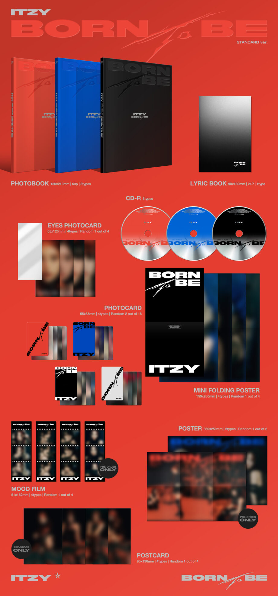 ITZY - 8TH MINI ALBUM [BORN TO BE] (STANDARD Ver.)