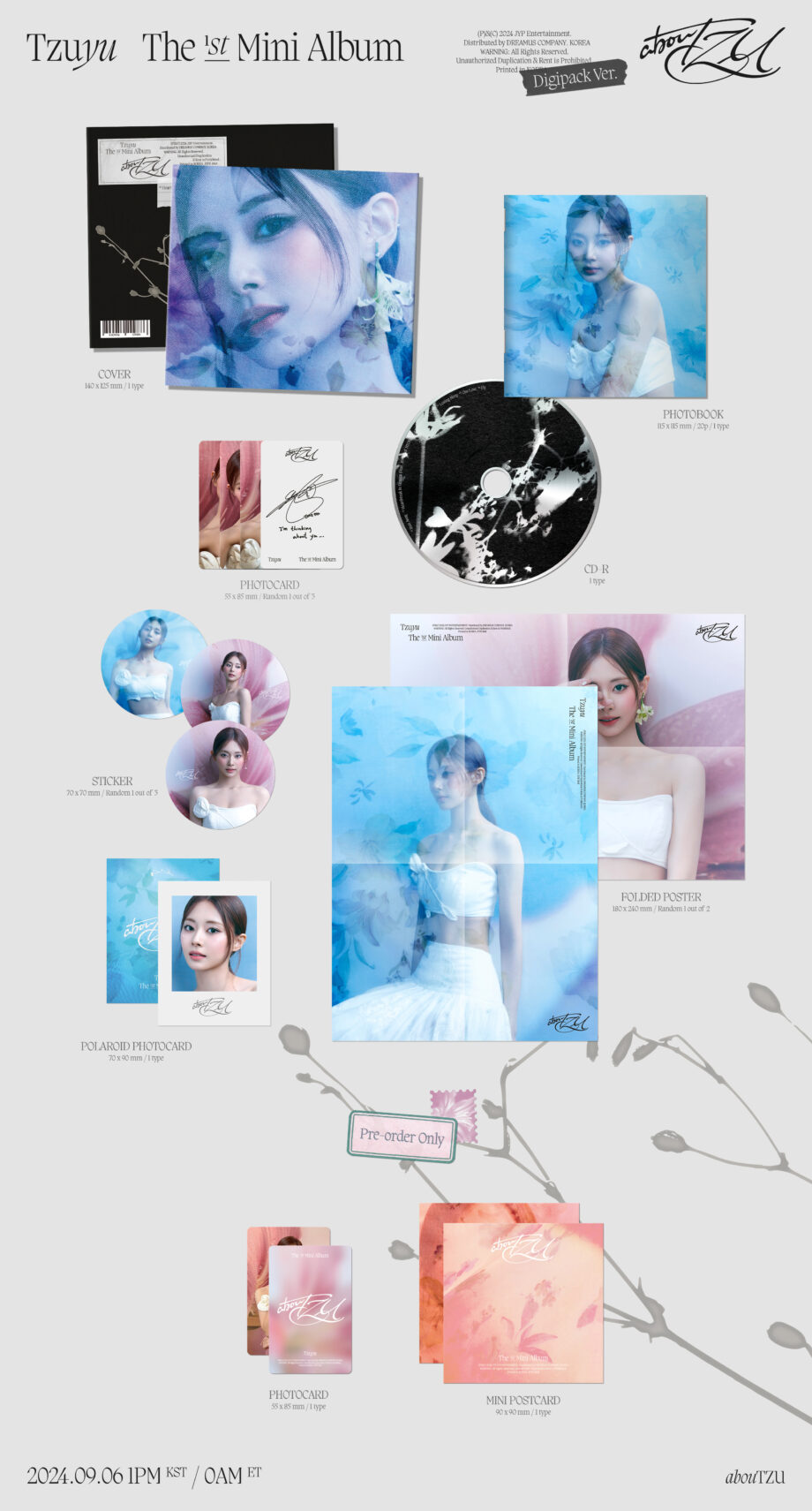 TZUYU (TWICE) - 1ST MINI ALBUM [abouTZU] (Digipack Ver.)