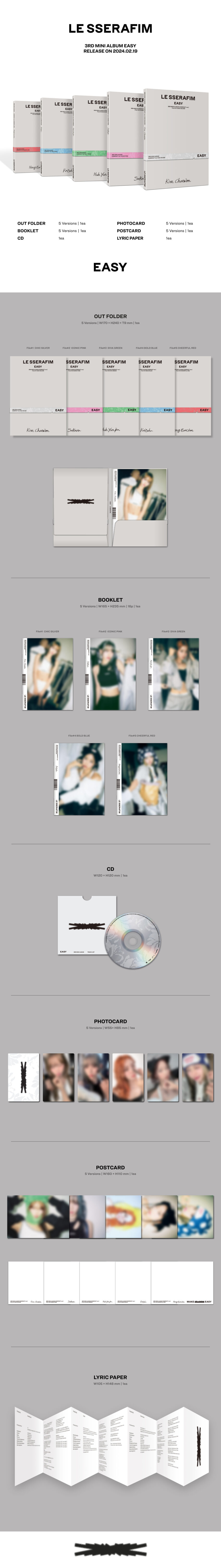 LE SSERAFIM - 3RD MINI ALBUM [EASY] (COMPACT Ver.)
