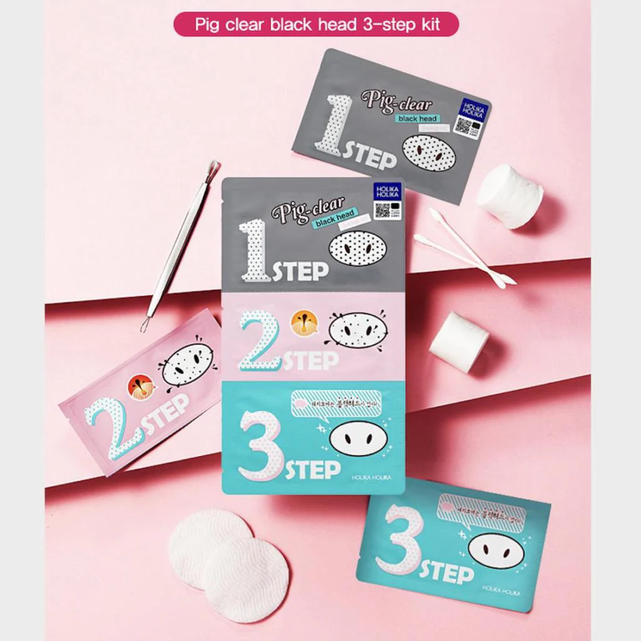 [Holika Holika] Pig-Clear Black Head 3 steps kit
