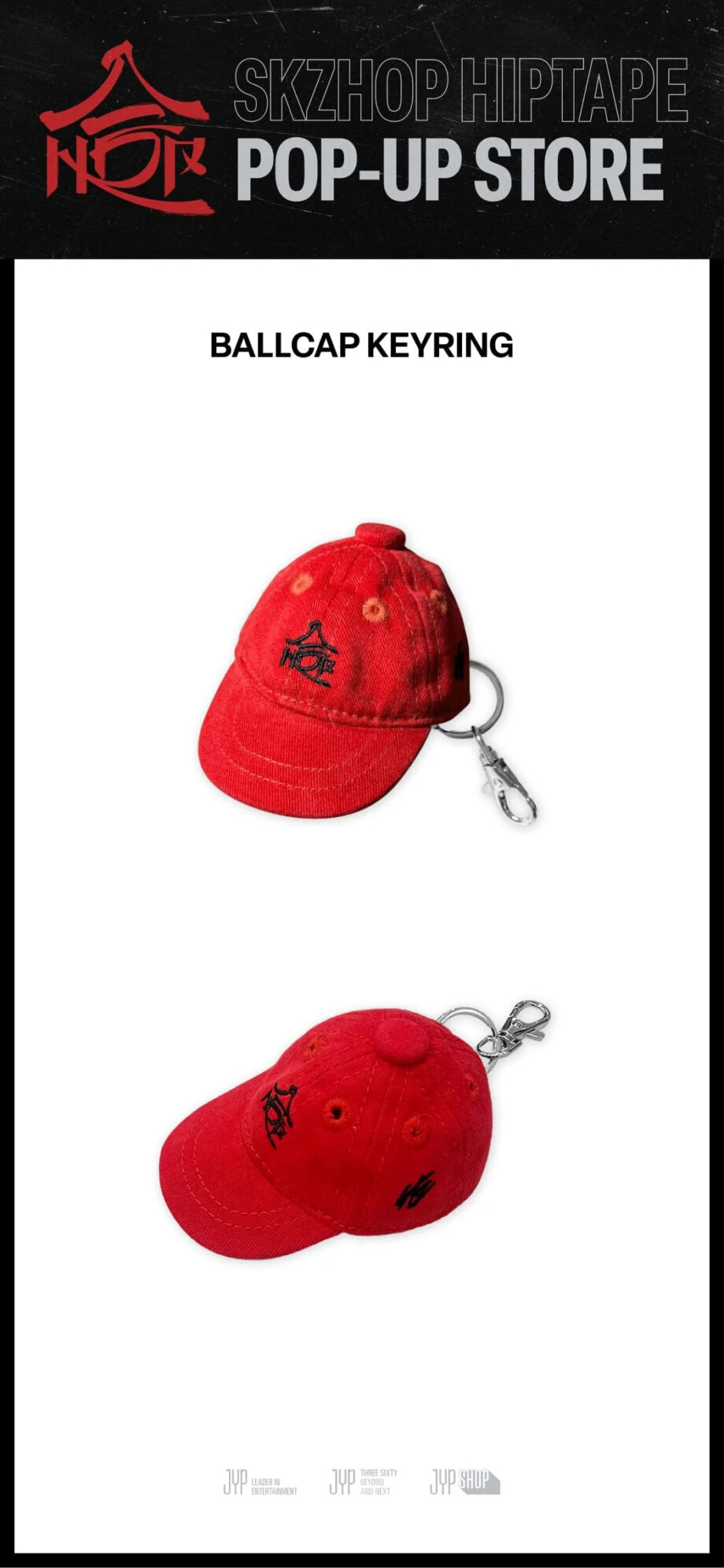 Stray Kids BALLCAP KEYRING - '合 (HOP)' POP-UP STORE