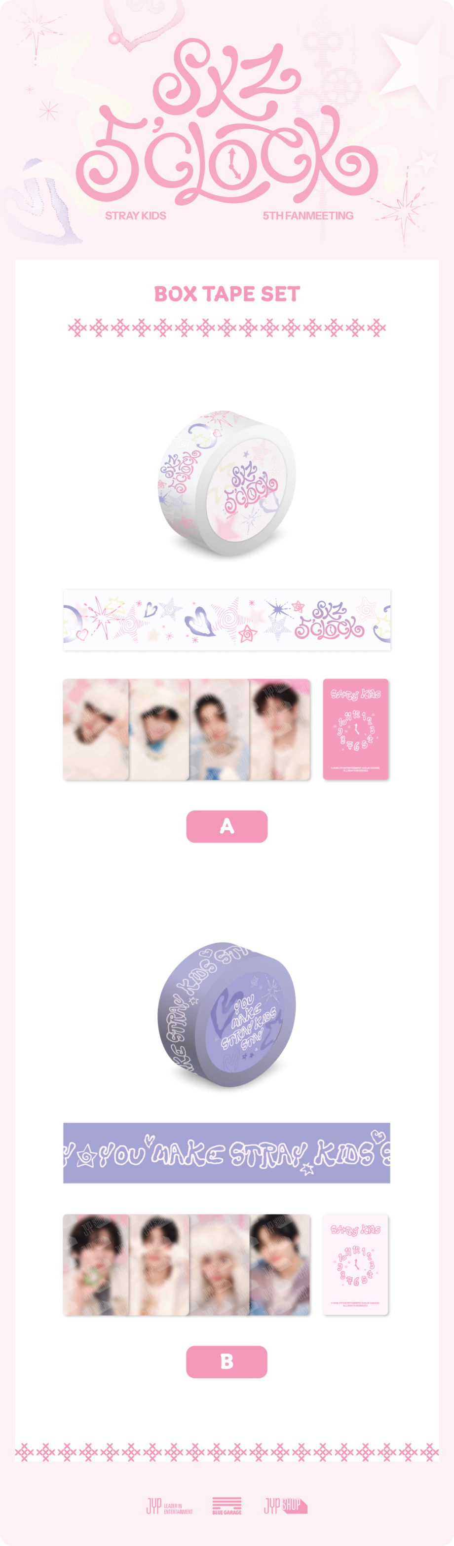 [PRE-ORDER] Stray Kids - Stray Kids 5th Fanmeeting [SKZ 5'CLOCK] (BOX TAPE SET) Cut-off Date: 29.May.2025