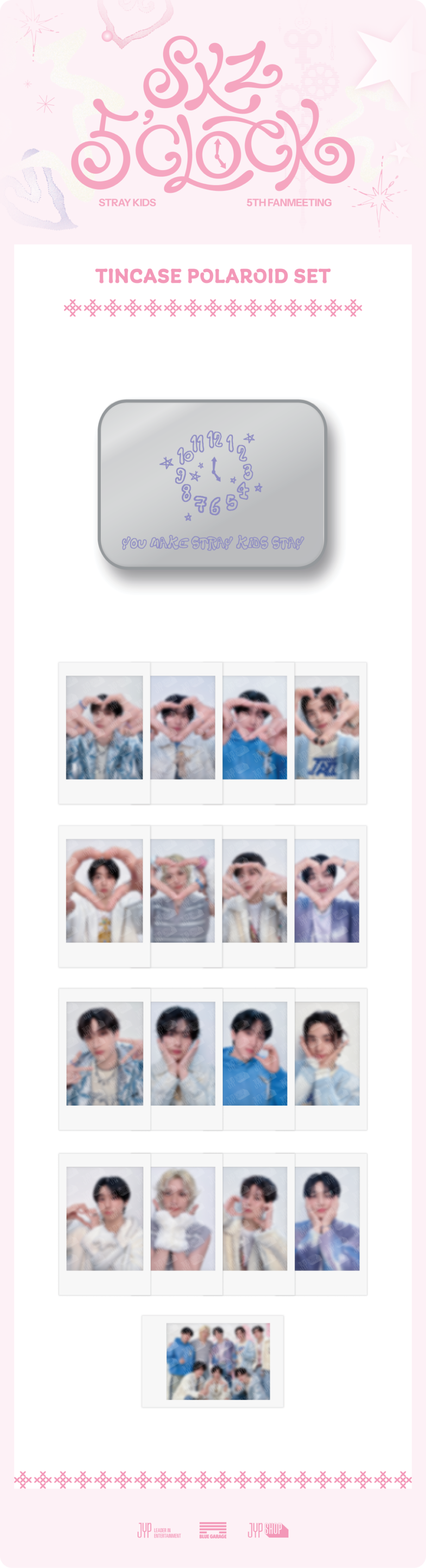 [PRE-ORDER] Stray Kids - Stray Kids 5th Fanmeeting [SKZ 5'CLOCK] (TINCASE POLAROID SET) Cut-off Date: 29.May.2025