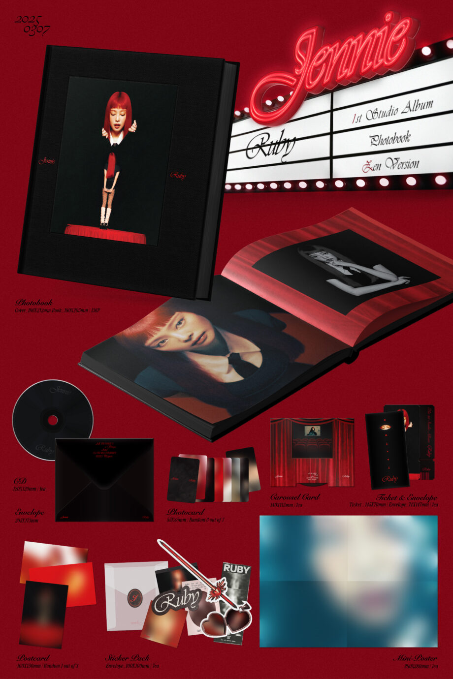 JENNIE - The 1st Studio Album [Ruby] (Photobook – Zen Ver. & Jane Ver.)