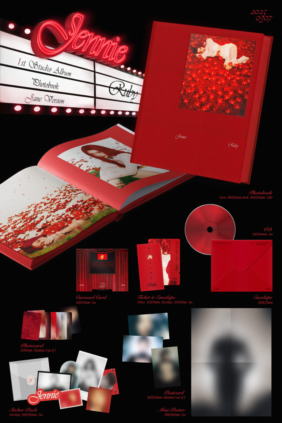 JENNIE - The 1st Studio Album [Ruby] (Photobook – Zen Ver. & Jane Ver.)