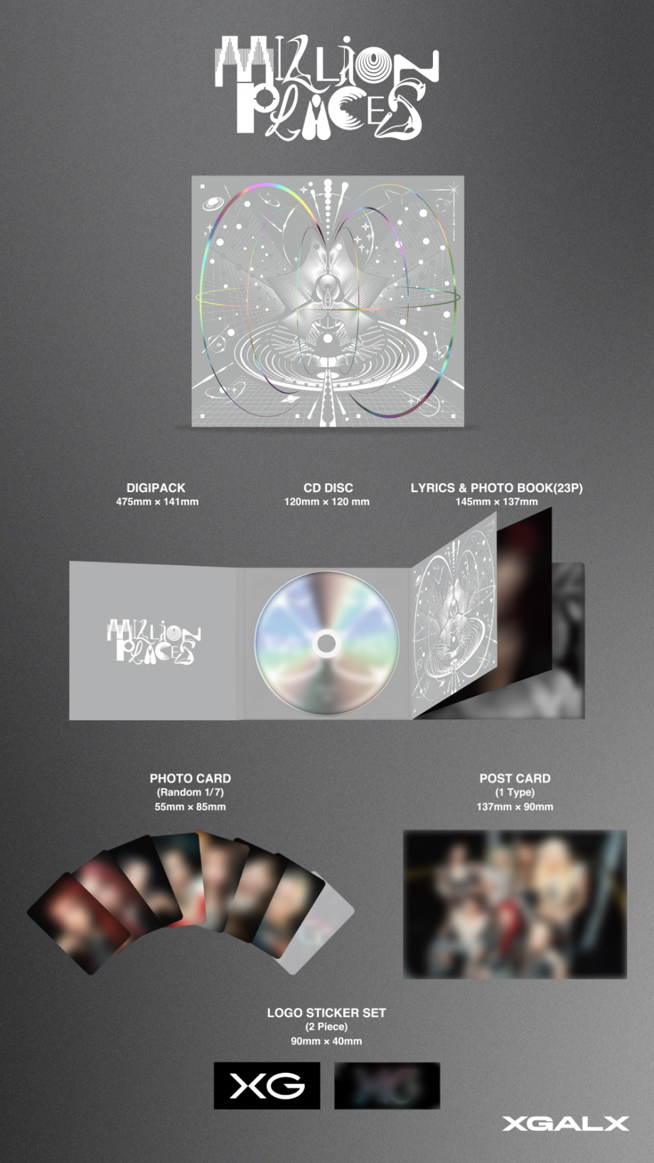 XG - 6th single [MILLION PLACES] First Press Limited Edition