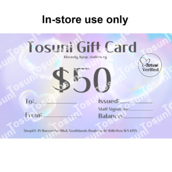 TOSUNI IN-STORE GIFTCARD $50
