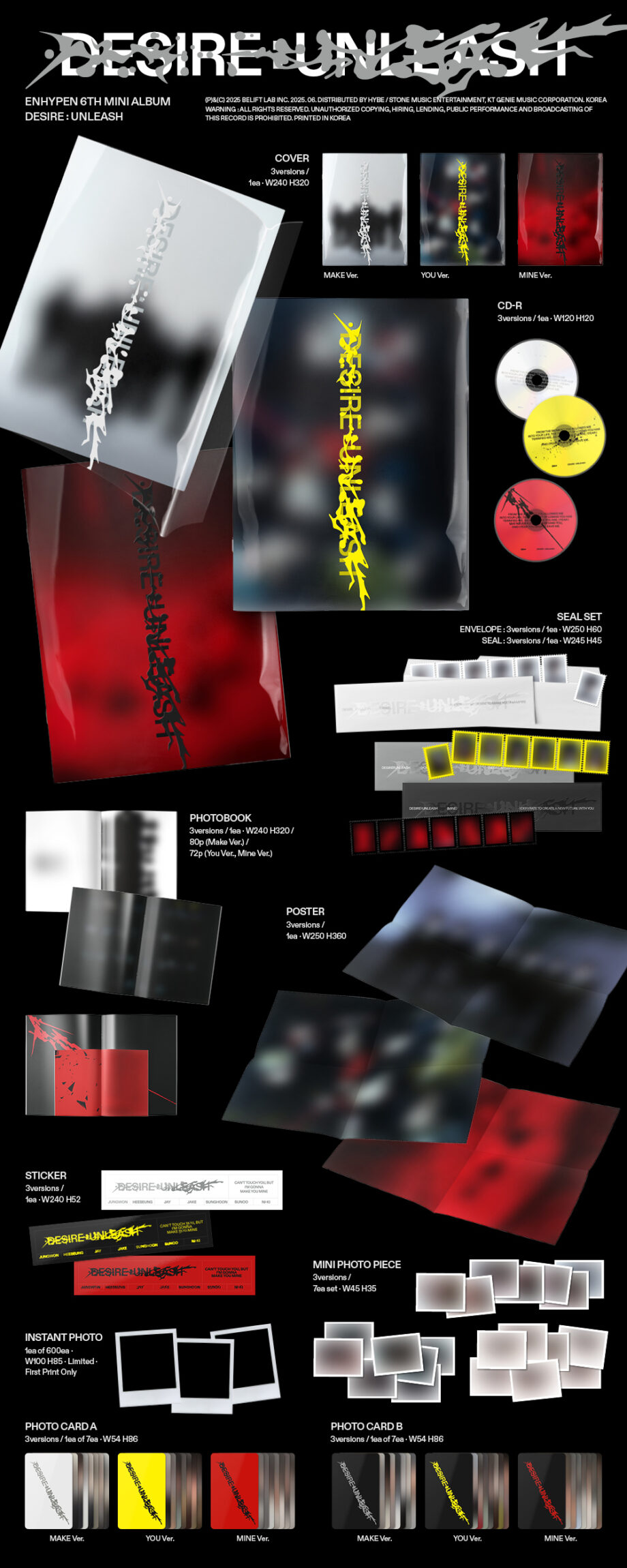 [PRE-ORDER] ENHYPEN – 6th mini album [DESIRE : UNLEASH] Cut-off Date: 04.June.2025