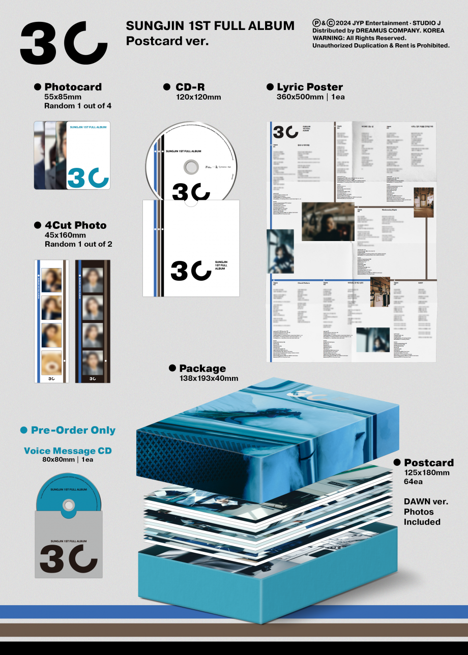 SUNGJIN (DAY6) – 1st Full Album [30] (Postcard Ver.)
