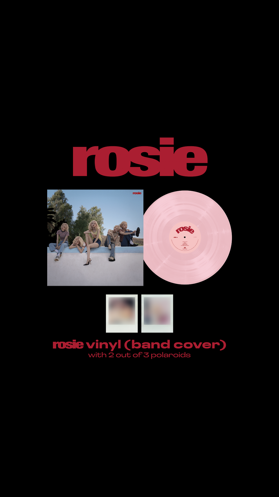 ROSÉ (BLACKPINK) - 1st Studio Album [rosie] vinyl (band cover)