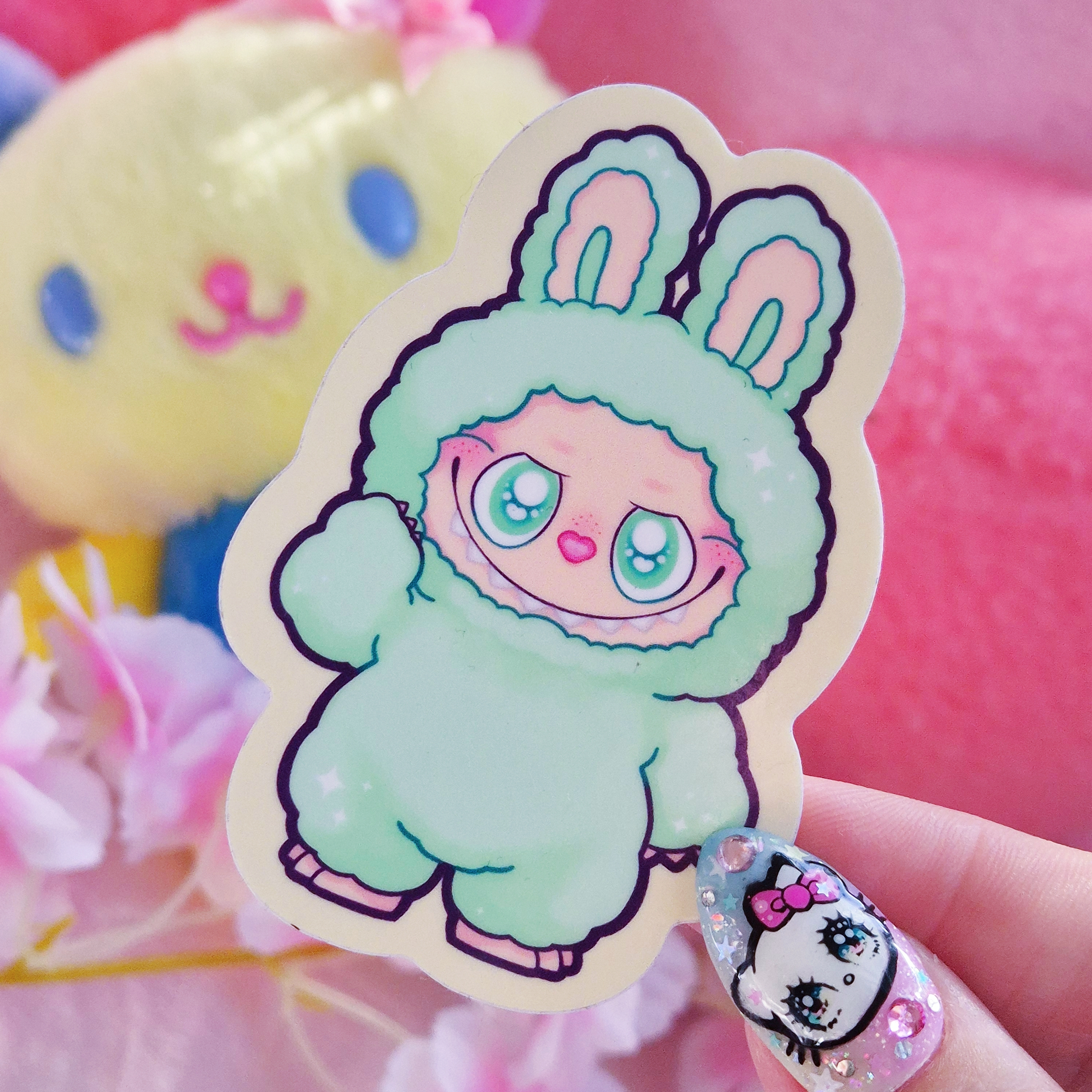 [By Minabytes] Mint Labubu Vinyl Sticker