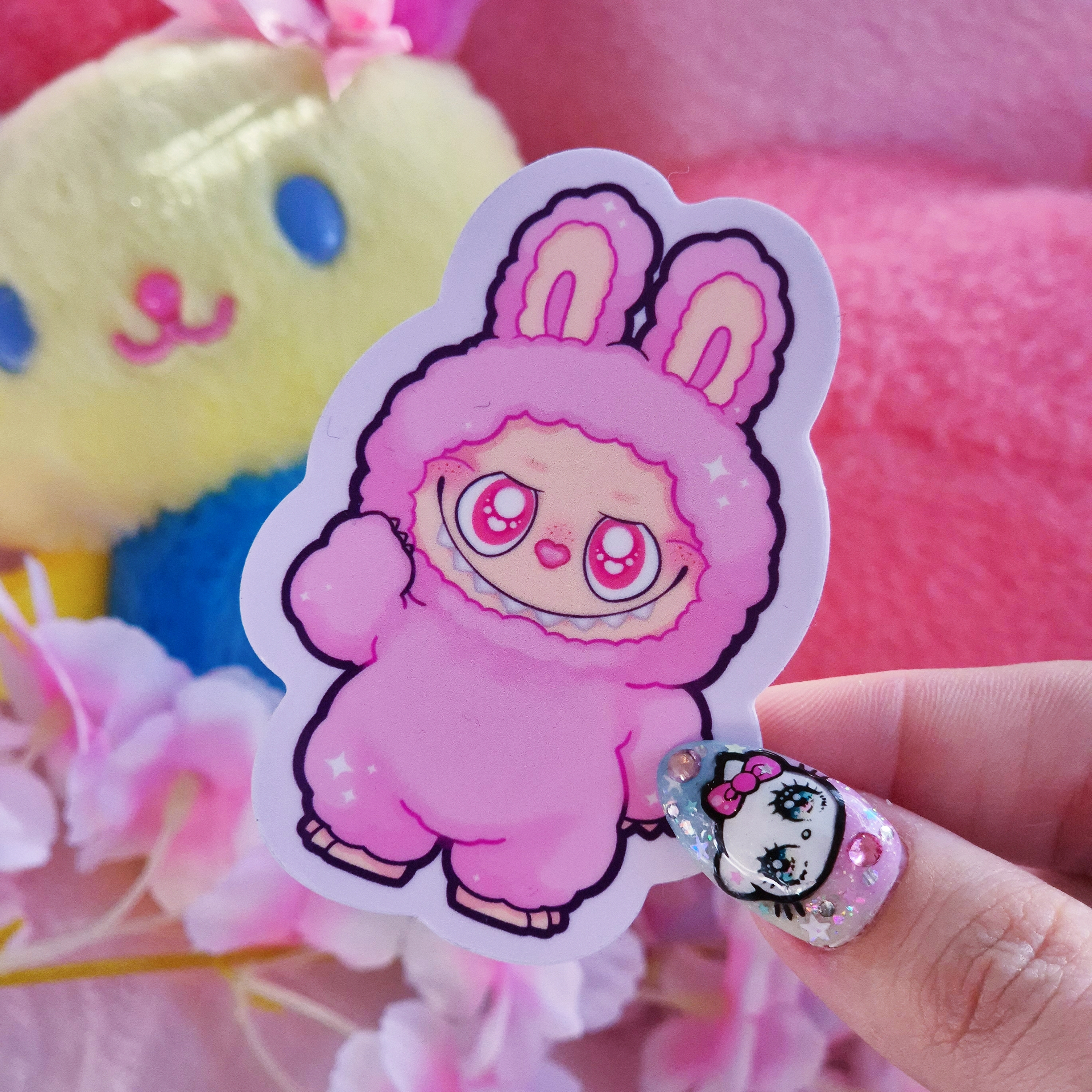 [By Minabytes] Pink Labubu Vinyl Sticker