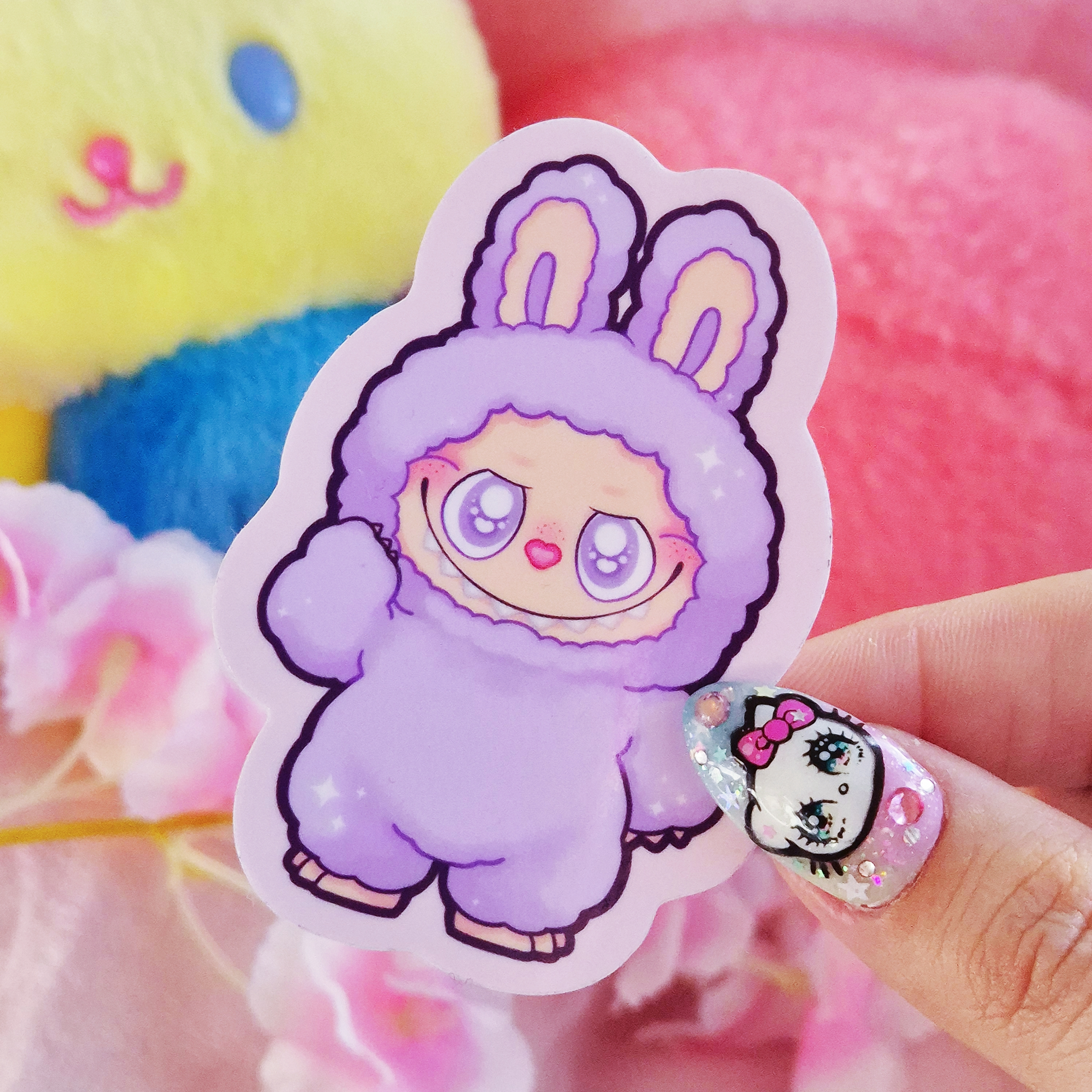 [By Minabytes] Purple Labubu Vinyl Sticker