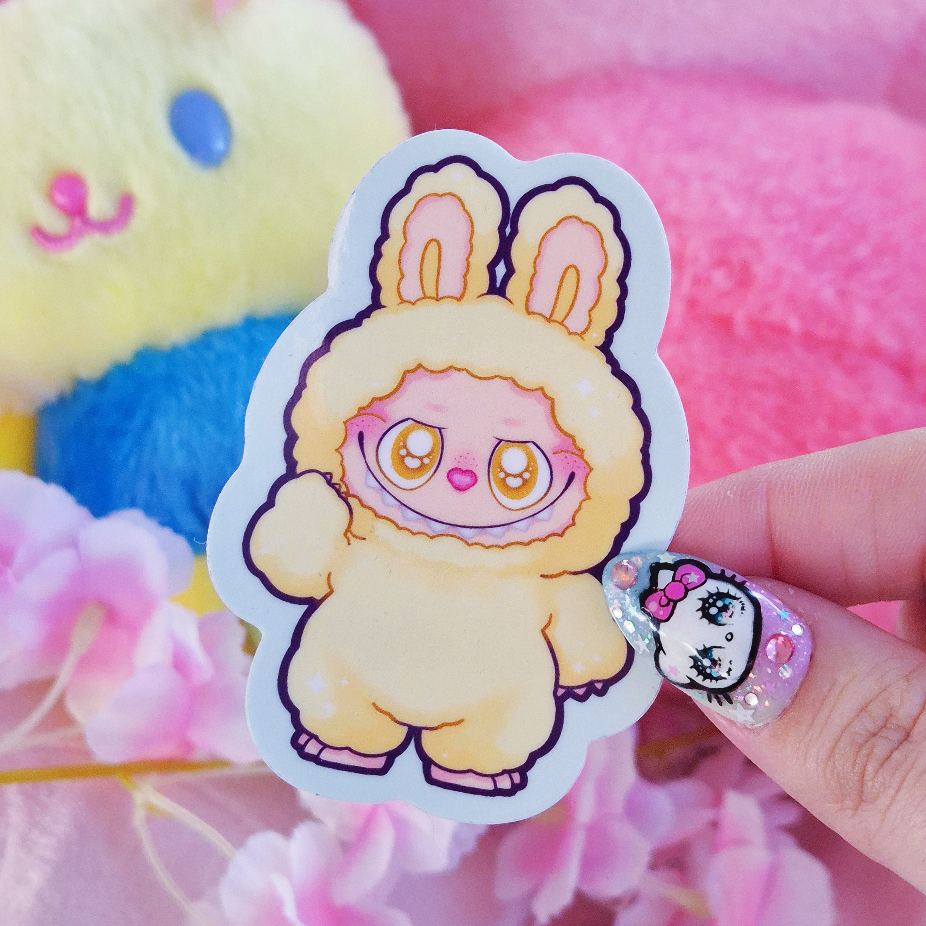 [By Minabytes] Yellow Labubu Vinyl Sticker