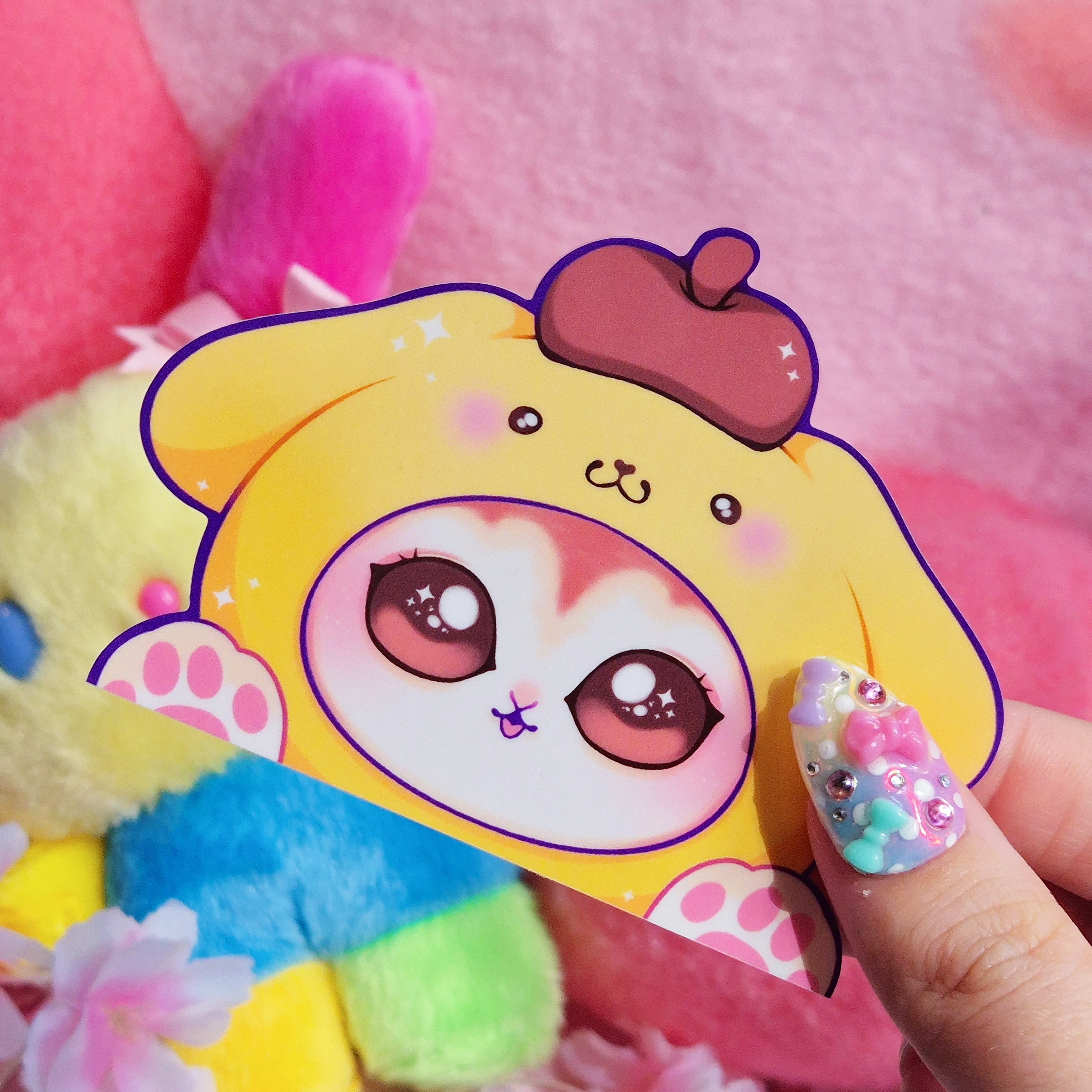 [By Minabytes] Mofusand Pompompurin Car Peeker Decal
