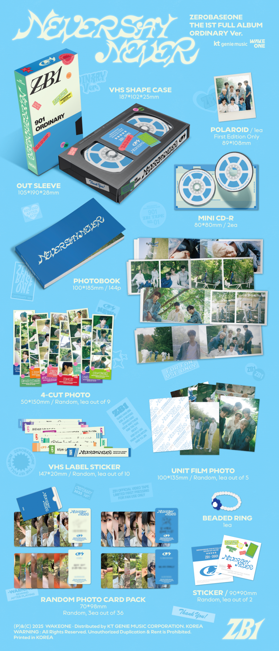 ZEROBASEONE - THE 1ST FULL ALBUM [NEVER SAY NEVER] (PHOTOBOOK Ver.) (2 TYPES)