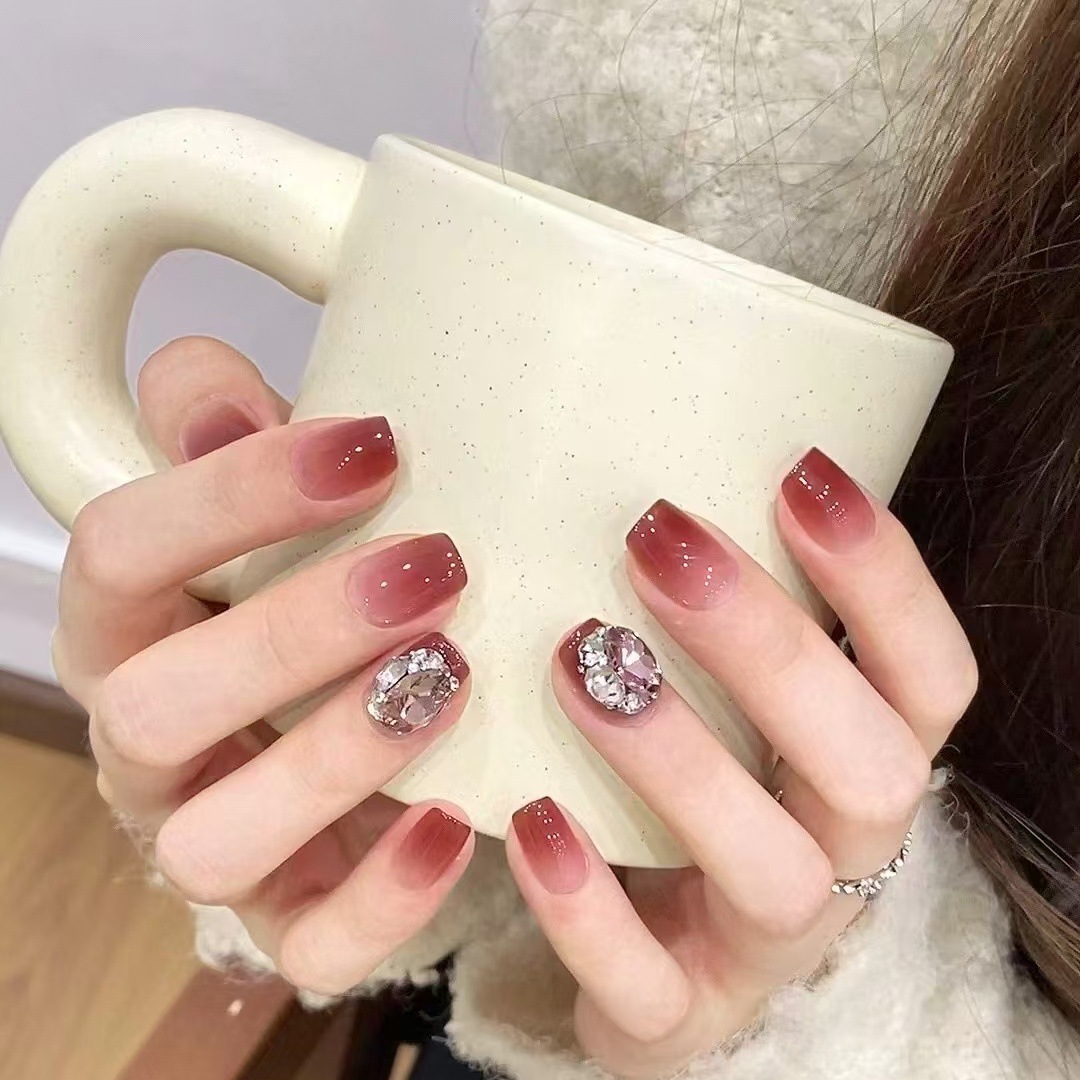 Rose Jewel Press-On Nails