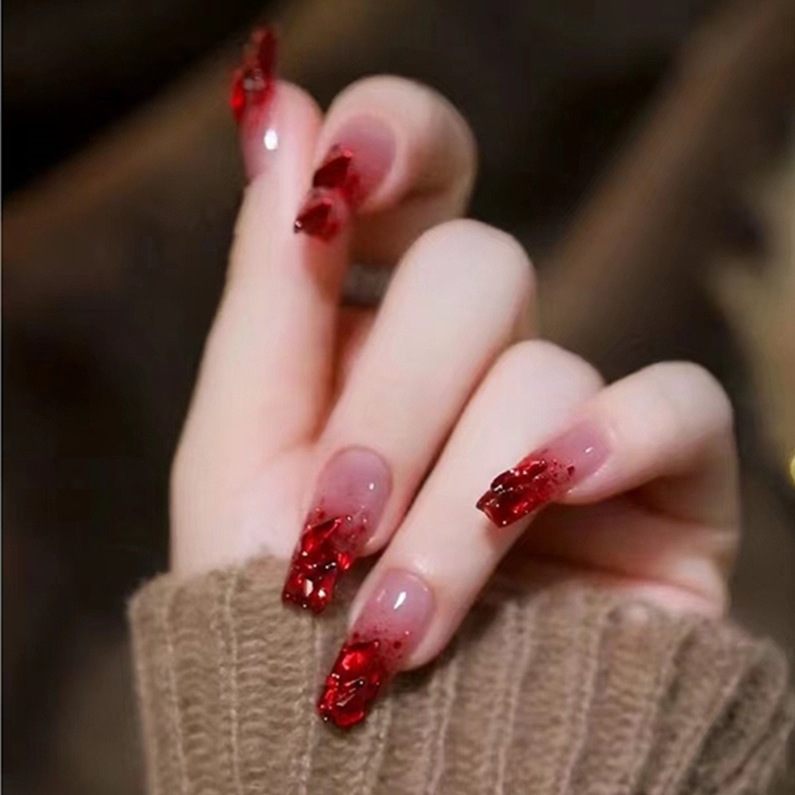 Rosé Stardust Press-On Nails