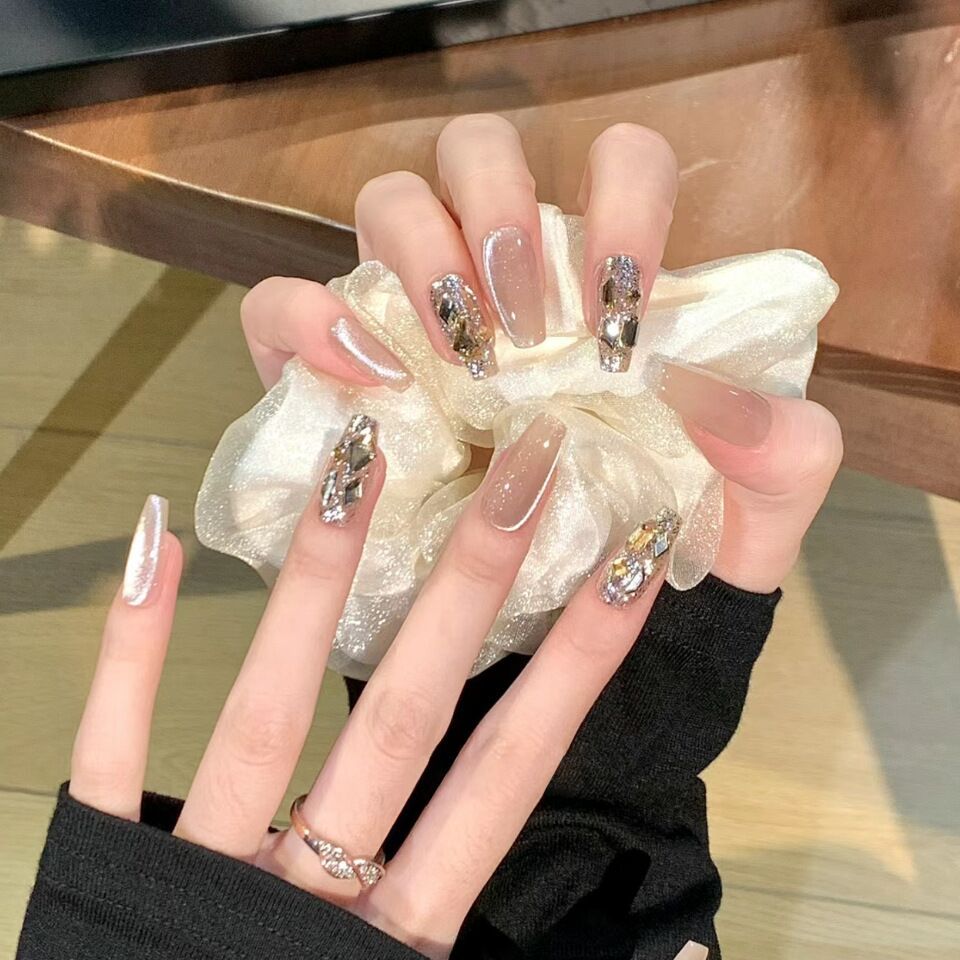 Golden Glamour Press-On Nails