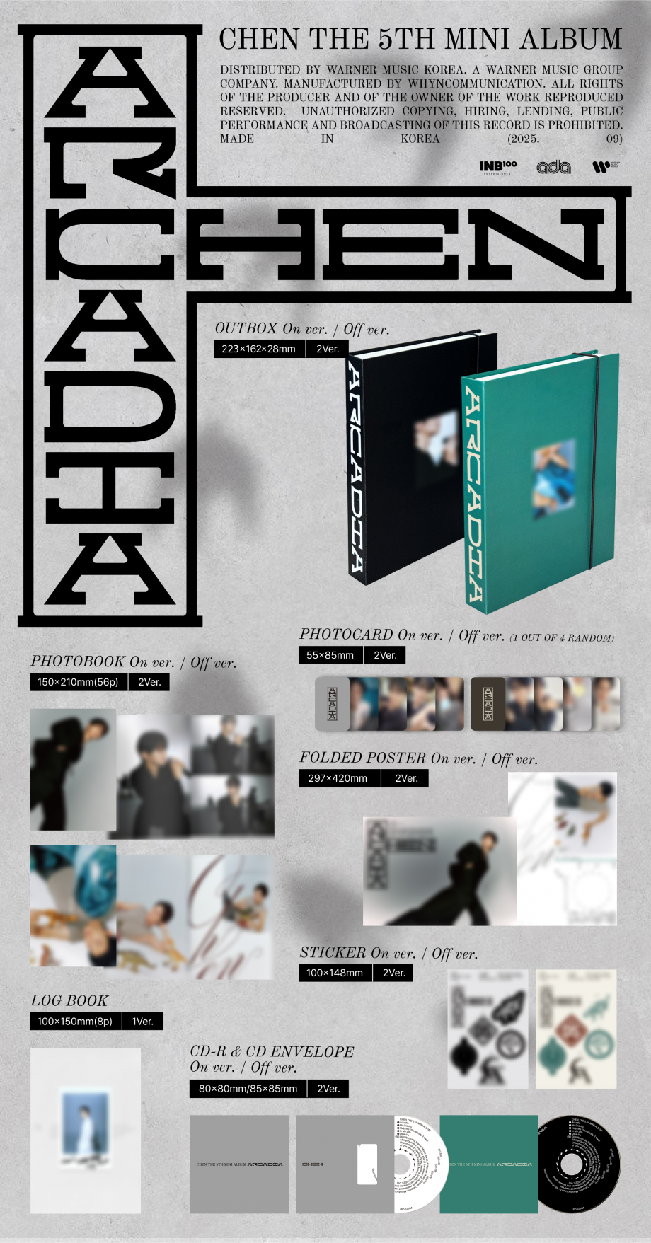 [PRE-ORDER] CHEN - The 5th Mini Album [Arcadia]