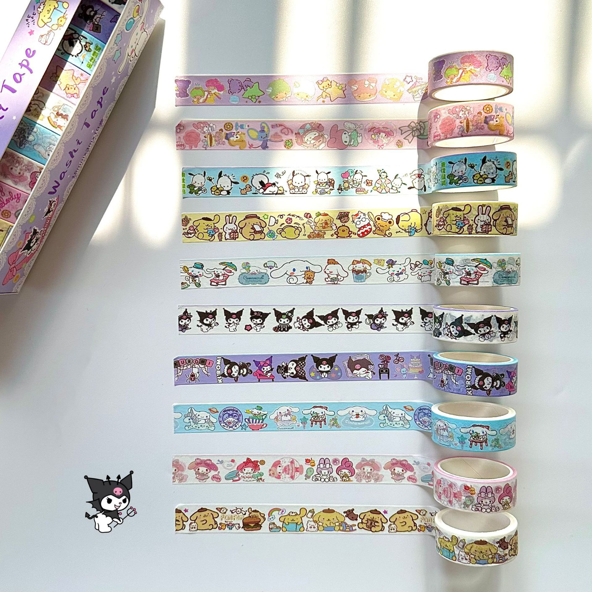 Sanrio Characters Washi Tape Set – 10 Rolls