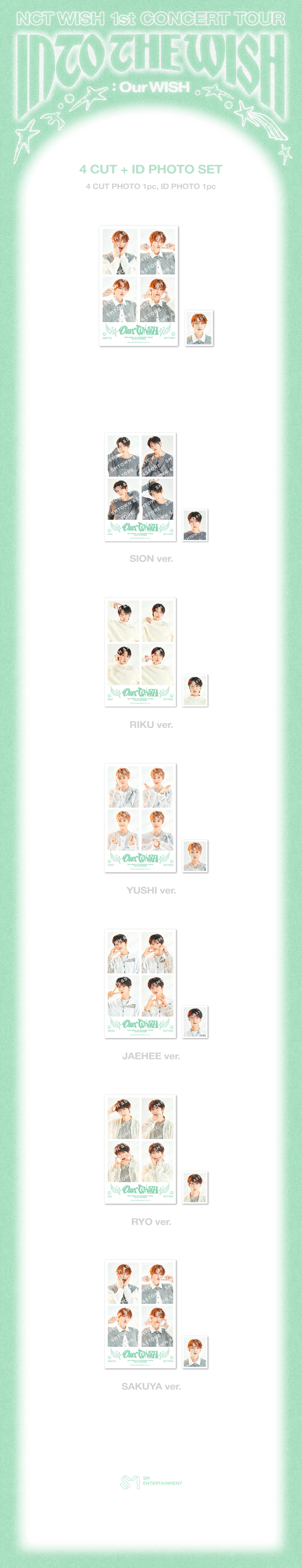 NCT WISH 1st CONCERT TOUR 'INTO THE WISH : Our WISH' MD (4 CUT + ID PHOTO SET)